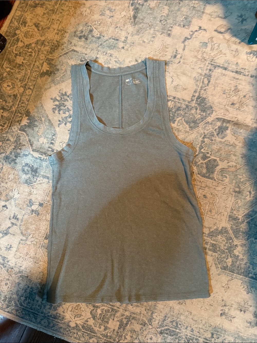 aerie Olive Ribbed Racerback Tank